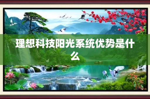 理想科技阳光系统优势是什么