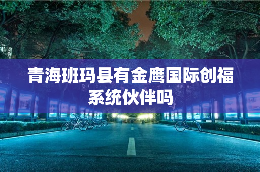 青海班玛县有金鹰国际创福系统伙伴吗