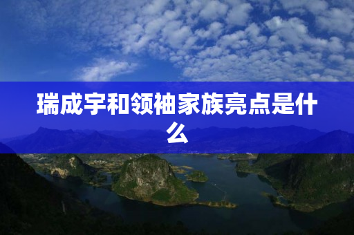瑞成宇和领袖家族亮点是什么