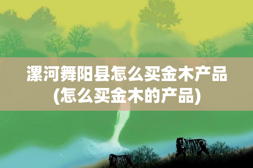 漯河舞阳县怎么买金木产品(怎么买金木的产品)
