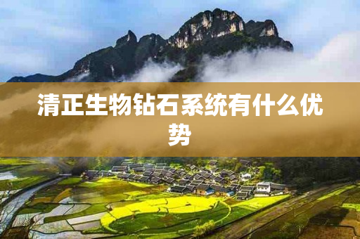 清正生物钻石系统有什么优势