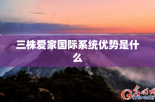 三株爱家国际系统优势是什么