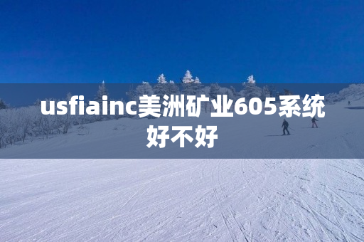 usfiainc美洲矿业605系统好不好