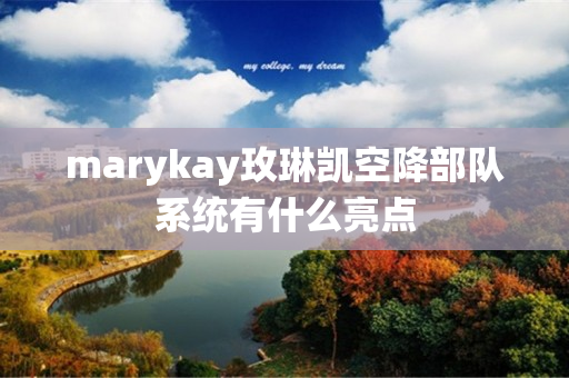 marykay玫琳凯空降部队系统有什么亮点