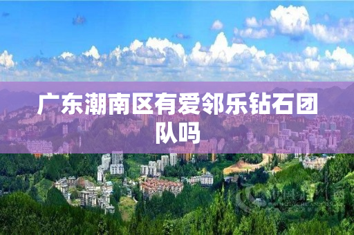 广东潮南区有爱邻乐钻石团队吗