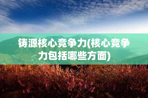 铸源核心竞争力(核心竞争力包括哪些方面)