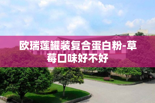 欧瑞莲罐装复合蛋白粉-草莓口味好不好
