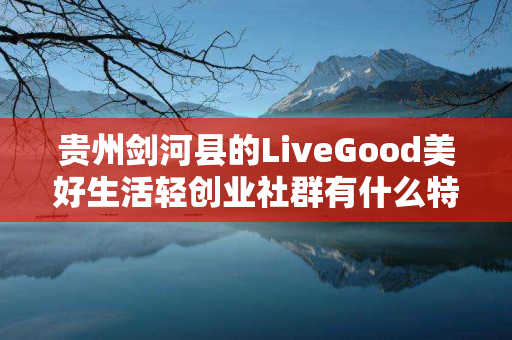 贵州剑河县的LiveGood美好生活轻创业社群有什么特色
