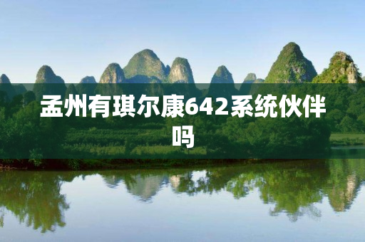 孟州有琪尔康642系统伙伴吗