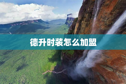 德升时装怎么加盟