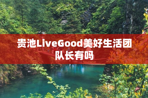 贵池LiveGood美好生活团队长有吗