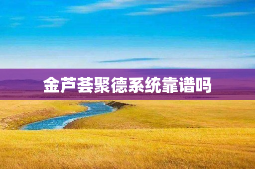 金芦荟聚德系统靠谱吗