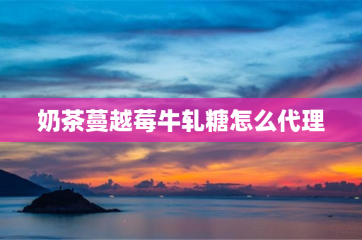 奶茶蔓越莓牛轧糖怎么代理
