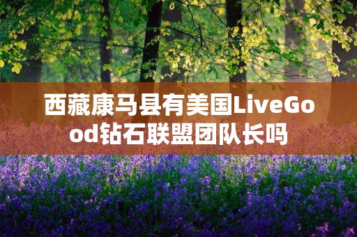 西藏康马县有美国LiveGood钻石联盟团队长吗