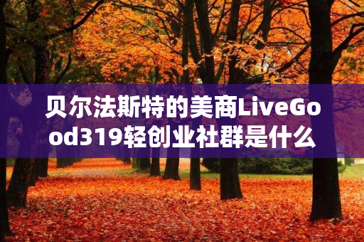 贝尔法斯特的美商LiveGood319轻创业社群是什么