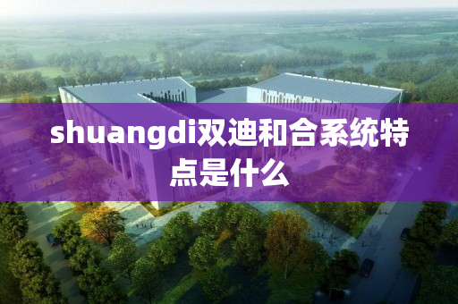 shuangdi双迪和合系统特点是什么