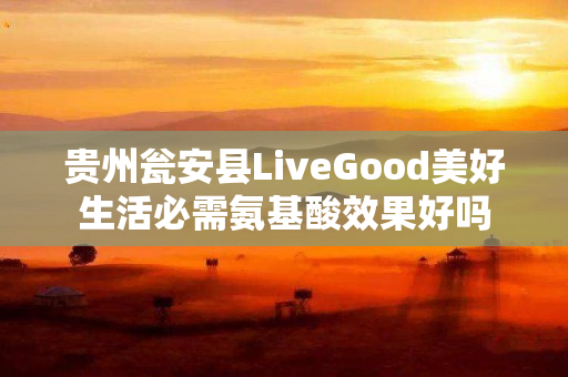 贵州瓮安县LiveGood美好生活必需氨基酸效果好吗