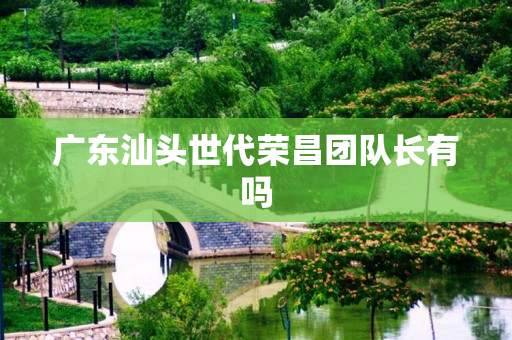 广东汕头世代荣昌团队长有吗