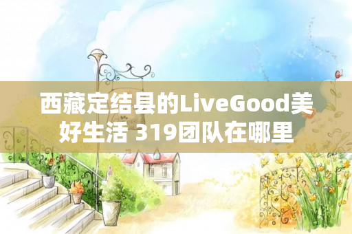 西藏定结县的LiveGood美好生活 319团队在哪里