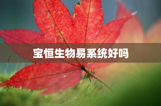 宝恒生物易系统好吗