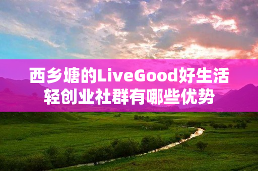 西乡塘的LiveGood好生活轻创业社群有哪些优势