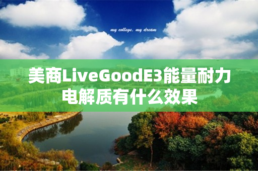 美商LiveGoodE3能量耐力电解质有什么效果
