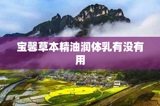 宝馨草本精油润体乳有没有用