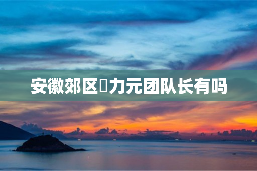 安徽郊区昇力元团队长有吗