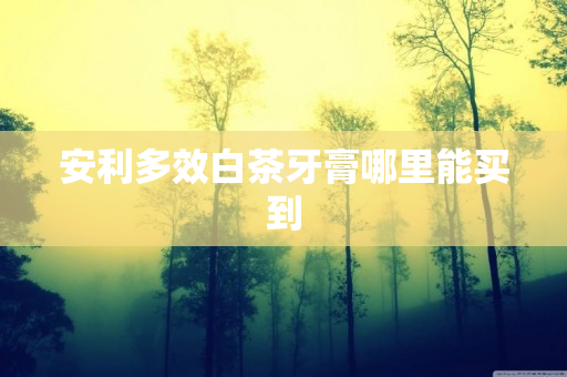 安利多效白茶牙膏哪里能买到