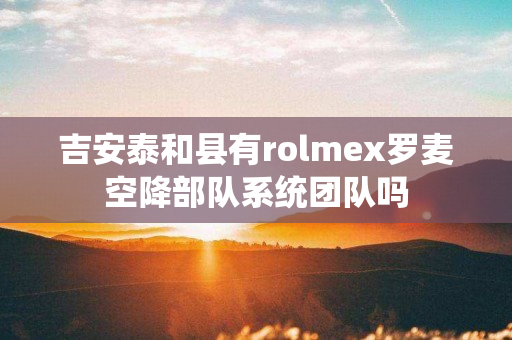 吉安泰和县有rolmex罗麦空降部队系统团队吗