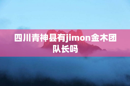 四川青神县有jimon金木团队长吗