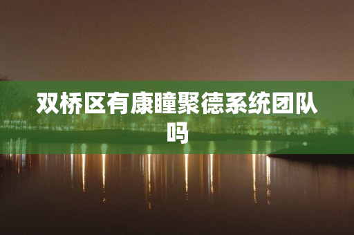 双桥区有康瞳聚德系统团队吗