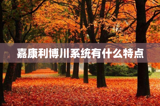 嘉康利博川系统有什么特点