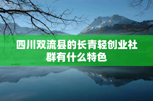 四川双流县的长青轻创业社群有什么特色