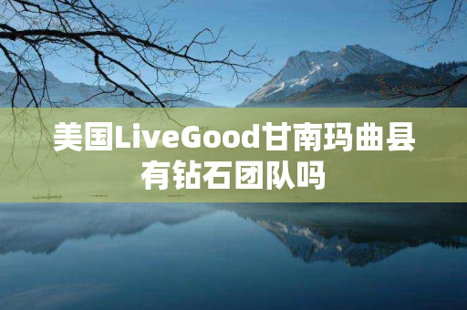 美国LiveGood甘南玛曲县有钻石团队吗