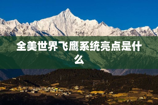 全美世界飞鹰系统亮点是什么