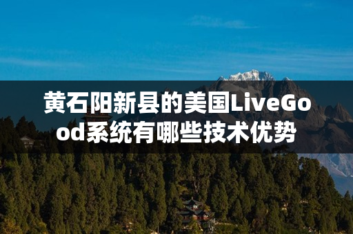 黄石阳新县的美国LiveGood系统有哪些技术优势