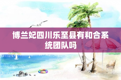 博兰妃四川乐至县有和合系统团队吗