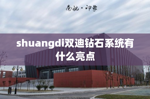 shuangdi双迪钻石系统有什么亮点