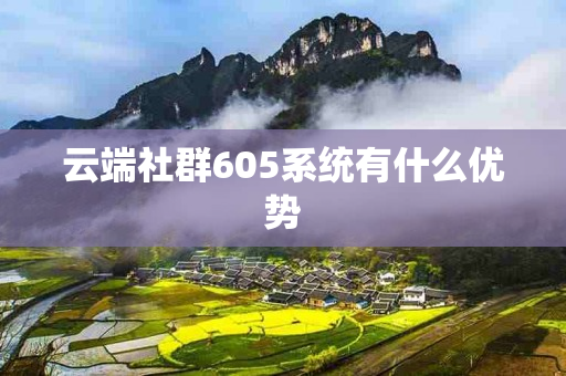 云端社群605系统有什么优势