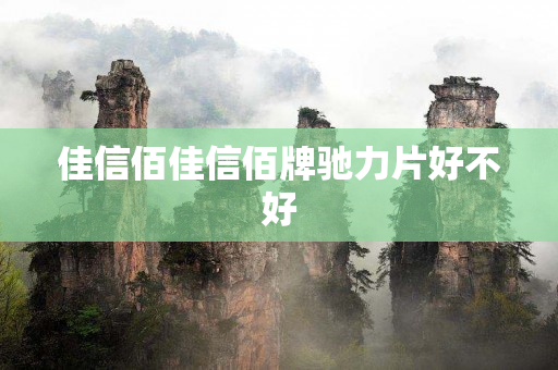 佳信佰佳信佰牌驰力片好不好