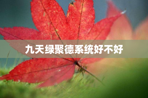 九天绿聚德系统好不好