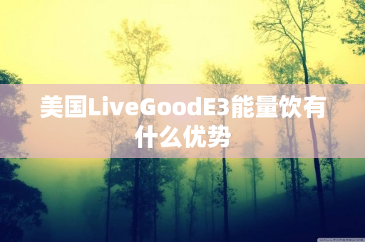 美国LiveGoodE3能量饮有什么优势
