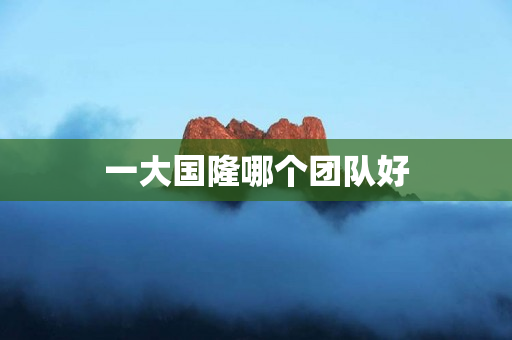 一大国隆哪个团队好