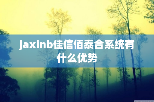 jaxinb佳信佰泰合系统有什么优势