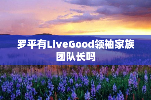 罗平有LiveGood领袖家族团队长吗