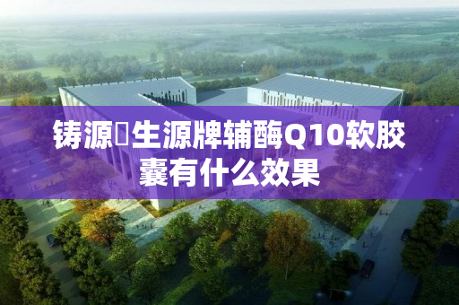 铸源昇生源牌辅酶Q10软胶囊有什么效果