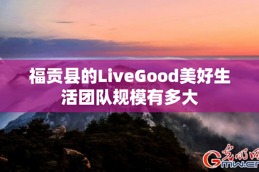 福贡县的LiveGood美好生活团队规模有多大