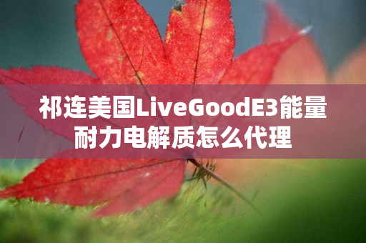 祁连美国LiveGoodE3能量耐力电解质怎么代理