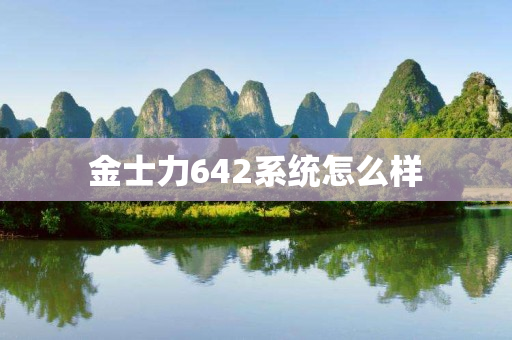 金士力642系统怎么样